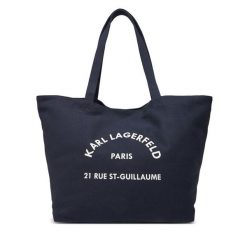 Torebka KARL LAGERFELD. Niebieskie shopper bag KARL LAGERFELD, bez wzorów, bez dodatków. Za 219.99 zł.