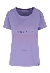 T-shirt z nadrukiem T-SLOW. Fioletowe t-shirty Volcano, m, bez wzorów, z materiału, klasyczne, bez kołnierzyka, bez ramiączek. Za 54.99 zł.