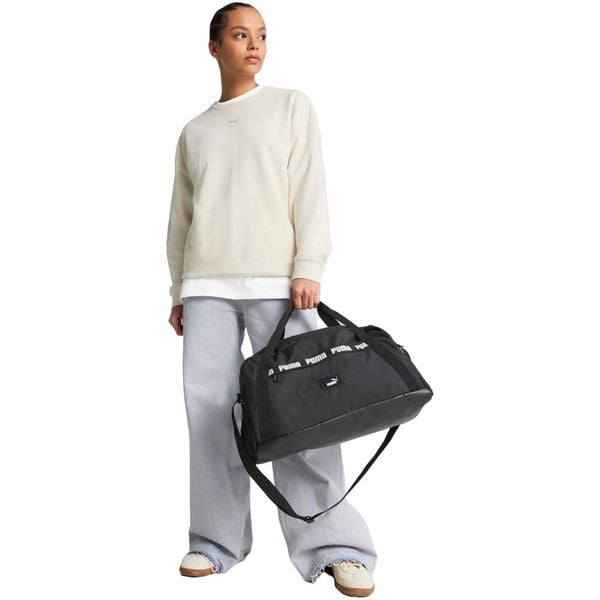 Torba Puma Phase Tape Small Sports Bag Bl 22L, Dla obu płci. Czarne torby sportowe Puma, bez wzorów, z poliesteru. Za 190.00 zł.