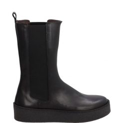 SKÓRZANE SZTYBLETY PARA3 NAPPA NERO. Botki Venezia, bez wzorów, ze skóry, bez obcasa, bez zapięcia. Za 299.00 zł.
