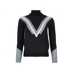 Damski sweter z golfem Peak Mountain Adonie. Czarne swetry Peak Mountain, l, bez wzorów, z nylonu, eleganckie, bez ramiączek. Za 235.00 zł.