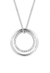 Elli Damski pierścionek Geo Basic Bi-Colour z pozłacanego srebra próby 925 Sterling Silver Naszyjniki 1 ct. Szare naszyjniki Elli, z materiału, pozłacane. Za 293.99 zł.