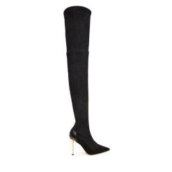 Kozaki Elisabetta Franchi. Czarne kozaki Elisabetta Franchi, bez wzorów, bez obcasa, na szpilce, bez zapięcia. Za 4,769.00 zł.
