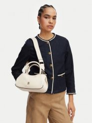 Tommy Hilfiger Torebka Th Logotape Mini Satchel AW0AW18743 Biały. Białe torebki klasyczne Tommy Hilfiger, bez wzorów, ze skóry, bez dodatków. Za 489.99 zł.