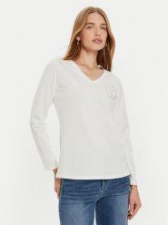Liu Jo Sport Bluzka TF4211 JS088 Biały Regular Fit. Białe t-shirty sportowe Liu Jo Sport, xs, bez wzorów, z bawełny, bez ramiączek. Za 189.99 zł.