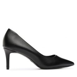 Szpilki Tamaris. Czarne szpilki Tamaris, bez wzorów, bez obcasa, na szpilce, bez zapięcia. Za 319.99 zł.