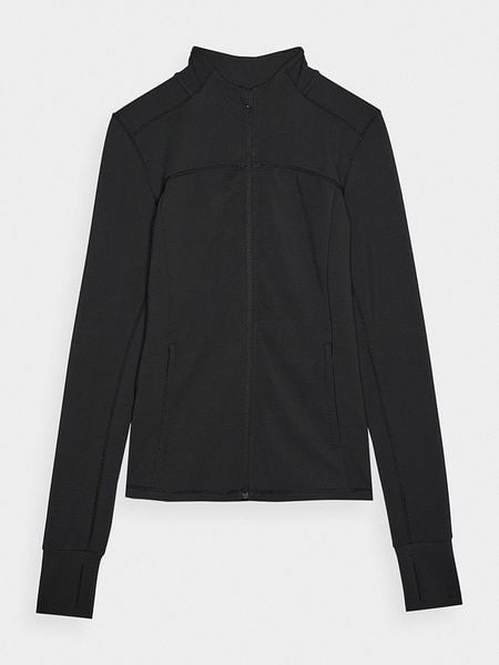 4F Bluza w kolorze czarnym rozmiar: M. Czarne bluzy 4f, m, bez wzorów, bez ramiączek, bez kaptura. Za 123.25 zł.