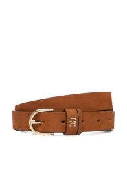 Tommy Hilfiger Pasek Damski Essential Effortless 2.5 Nubuck AW0AW17762 Brązowy. Brązowe paski Tommy Hilfiger, bez wzorów, z nubiku. Za 209.99 zł.