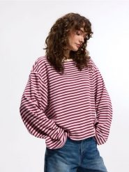 Bawełniana bluza oversize - wielobarwny. Bluzy Reserved, l, bez wzorów, z bawełny, bez ramiączek, bez kaptura. Za 89.99 zł.