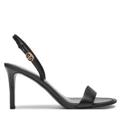 Sandały Tory Burch. Czarne sandały Tory Burch, bez wzorów, bez obcasa, na szpilce, bez zapięcia. Za 1,179.00 zł.