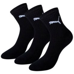 Skarpety Puma Short Crew 3Pack Unisex. Czarne skarpetki Puma, bez wzorów. Za 40.99 zł.