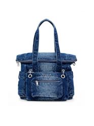Desigual Plecak 25SAKD02 Granatowy. Niebieskie plecaki Desigual, bez wzorów, z materiału, bez dodatków. Za 499.99 zł.