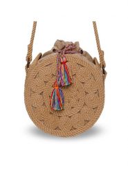 Bohonomad Torebka Bohobag BOHOBAG-06 Beżowy. Brązowe torebki klasyczne Bohonomad, bez wzorów, z materiału, bez dodatków. Za 259.99 zł.