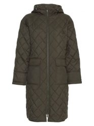 MOSS COPENHAGEN Płaszcz pikowany "Nichella" w kolorze ciemnozielonym rozmiar: S/M. Zielone płaszcze Moss Copenhagen, m, bez wzorów, bez kaptura. Za 353.27 zł.