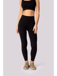 Spaio Legginsy sportowe "Ribbed" w kolorze czarnym rozmiar: L/XL. Czarne legginsy Spaio, bez wzorów, z materiału, sportowe. Za 126.99 zł.