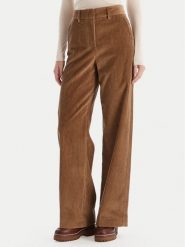 Weekend Max Mara Spodnie materiałowe Tania 2525136092 Brązowy Wide Leg. Brązowe spodnie materiałowe Weekend Max Mara, bez wzorów, z bawełny. Za 1,039.00 zł.