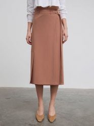 BGN Spódnica w kolorze szarobrązowym rozmiar: 34. Brązowe spódnice BGN, na co dzień, bez wzorów, z tkaniny, midi, proste. Za 61.31 zł.