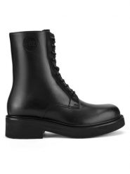 Gino Rossi Botki RIDER-24606PE Czarny. Czarne botki Gino Rossi, bez wzorów, bez obcasa, na płaskiej podeszwie, bez zapięcia. Za 227.99 zł.