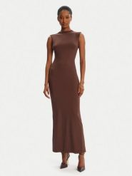 Bardot Sukienka koktajlowa Veneda High Neck 59948DB Brązowy Slim Fit. Brązowe sukienki Bardot, bez wzorów, z syntetyku, wizytowe, bez kołnierzyka, bez ramiączek. Za 369.99 zł.