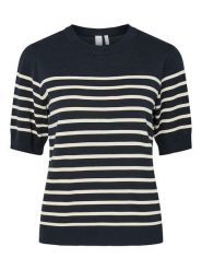 YAS Sweter w kolorze granatowo-białym rozmiar: S. Czarne swetry YAS, s, bez wzorów, bez ramiączek. Za 79.40 zł.