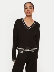Liu Jo Sport Sweter TF4049 MS59L Czarny Relaxed Fit. Czarne swetry Liu Jo Sport, l, bez wzorów, z syntetyku, sportowe, bez ramiączek. Za 299.99 zł.
