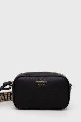 Emporio Armani torebka Y3H276.YFO5B.NOS kolor czarny. Czarne listonoszki Emporio Armani, bez wzorów, na ramię, bez dodatków. W wyprzedaży za 549.99 zł.