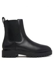 LAUREN RALPH LAUREN Sztyblety 802974476002 Czarny. Czarne botki Lauren Ralph Lauren, bez wzorów, ze skóry, bez obcasa, na płaskiej podeszwie, bez zapięcia. Za 879.99 zł.
