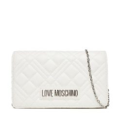 Torebka LOVE MOSCHINO. Białe kopertówki Love Moschino, bez wzorów, wizytowe, bez dodatków. Za 669.99 zł.