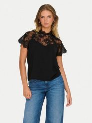 JDY Bluzka Lion 15335458 Czarny Regular Fit. Czarne bluzki JDY, xs, bez wzorów, z syntetyku, bez kołnierzyka, bez ramiączek. Za 49.99 zł.