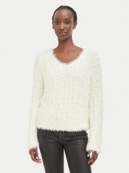 Guess Sweter W6BR58 Z1563 Kremowy Regular Fit. Białe swetry Guess, s, z aplikacjami, z syntetyku, bez ramiączek. Za 434.99 zł.