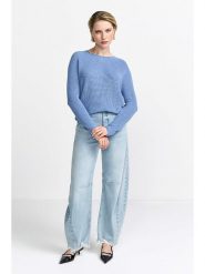 Rich & Royal Sweter w kolorze niebieskim rozmiar: M. Niebieskie swetry Rich & Royal, m, bez wzorów, z bawełny, bez ramiączek. Za 300.08 zł.