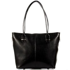 Torebka damska skórzana DAN-A T295 czarna. Czarne torebki klasyczne DAN-A, bez wzorów, ze skóry, eleganckie, bez dodatków. Za 399.99 zł.