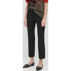 MAX&Co. spodnie damskie kolor czarny dzwony high waist. Czarne spodnie materiałowe MAX&Co., bez wzorów, z materiału, z podwyższonym stanem. W wyprzedaży za 469.99 zł.