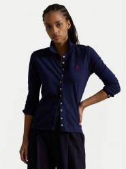 Polo Ralph Lauren Koszula 211941176003 Granatowy Slim Fit. Niebieskie koszule Polo Ralph Lauren, xl, bez wzorów, z bawełny, bez kołnierzyka, bez ramiączek. Za 539.99 zł.
