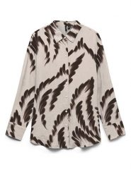Vero Moda Koszula w kolorze brązowo-kremowym rozmiar: XS. Brązowe koszule Vero Moda, xs, bez wzorów, bez kołnierzyka, bez ramiączek. Za 114.95 zł.