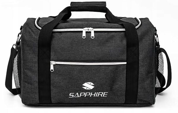 Torba sportowa Sapphire ST-130. Czarne torby sportowe SAPPHIRE, bez wzorów, z materiału, na ramię, duże. Za 49.90 zł.