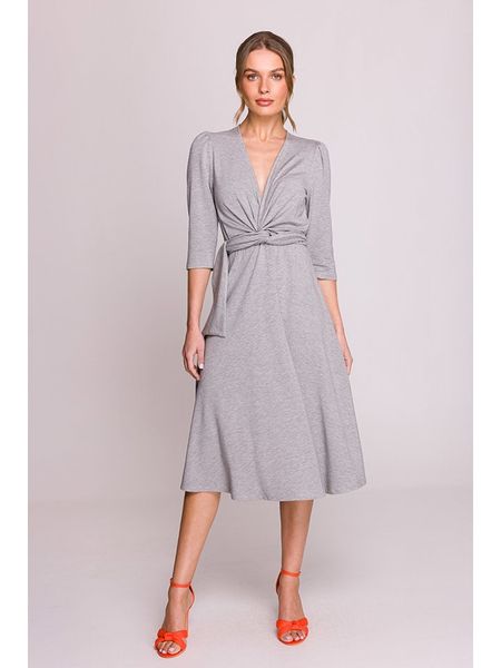 Stylove Sukienka w kolorze szarym rozmiar: M. Szare sukienki Stylove, m, bez wzorów, bez kołnierzyka, bez ramiączek, midi. Za 306.01 zł.