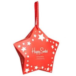 Zestaw Prezentowy Happy Socks 1-Pack Stars - Skarpetki Unisex z Bawełny. Czerwone skarpetki Happy Socks, bez wzorów, z bawełny. Za 125.99 zł.