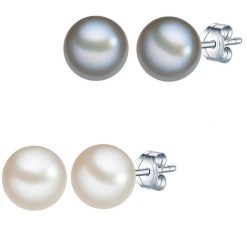 Valero Pearls Kolczyki sztyfty z perłą srebro wysokiej próby Perła hodowlana słodkowodna srebrny 1 ct Damski. Szare kolczyki Valero Pearls, z perłą, srebrne. Za 186.99 zł.