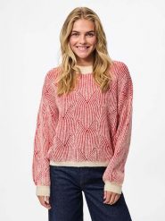 Pieces Sweter "Pcjenna" w kolorze jasnoróżowo-czerwonym rozmiar: XL. Czerwone swetry Pieces, xl, bez wzorów, ze splotem, bez ramiączek. Za 123.25 zł.