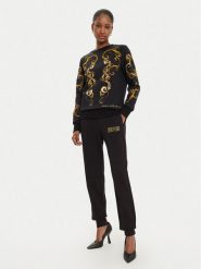 Versace Jeans Couture Bluza 77HAI3P9 Czarny Regular Fit. Czarne bluzy Versace Jeans Couture, xs, bez wzorów, z bawełny, bez kaptura. Za 709.99 zł.