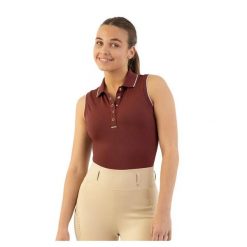 Damska jeździecka koszulka polo bez rękawów BR Equitation Kiki. Niebieskie t-shirty sportowe BR, m, bez wzorów, z materiału, bez ramiączek, do jazdy konnej. Za 280.00 zł.