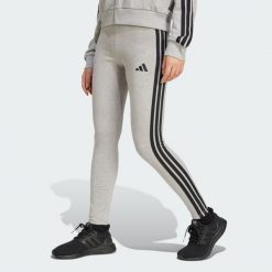 Legginsy Essentials 3-Stripes Cotton. Czarne legginsy adidas, bez wzorów, z bawełny, klasyczne. Za 139.05 zł.