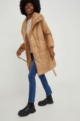 Answear Lab kurtka damska kolor brązowy przejściowa oversize. Brązowe kurtki Answear Lab, l, bez wzorów, z syntetyku, bez kaptura. W wyprzedaży za 243.99 zł.