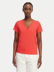 Polo Ralph Lauren T-Shirt 211B14611002 Czerwony Straight Fit. Czerwone t-shirty Polo Ralph Lauren, m, bez wzorów, z bawełny, bez kołnierzyka, bez ramiączek. Za 399.99 zł.