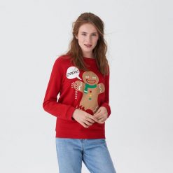 Bluza ze świąteczną aplikacją - Czerwony. Bluzy marki House. W wyprzedaży za 39.99 zł.