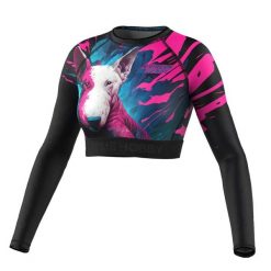 Koszulka Sportowa damska Crop Top do fitness EXTREME HOBBY VIVID BULTERIER. Czarne bielizna termoaktywna damska EXTREME HOBBY, bez wzorów, z bawełny, bez ramiączek, do biegania. Za 169.00 zł.