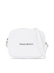 Tommy Jeans Torebka Camera bag AW0AW15029 Biały. Białe listonoszki Tommy Jeans, bez wzorów, z jeansu, bez dodatków. Za 249.99 zł.