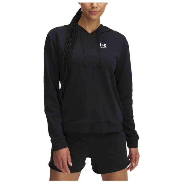 Bluza Damska Under Armour. Czarne bluzy Under Armour, bez wzorów, sportowe, bez ramiączek, bez kaptura. Za 136.99 zł.