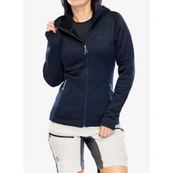 Bluza z kapturem damska Didriksons Anneli Full Zip 2. Niebieskie bluzy Didriksons, xs, bez wzorów, bez ramiączek, z kapturem. Za 282.99 zł.